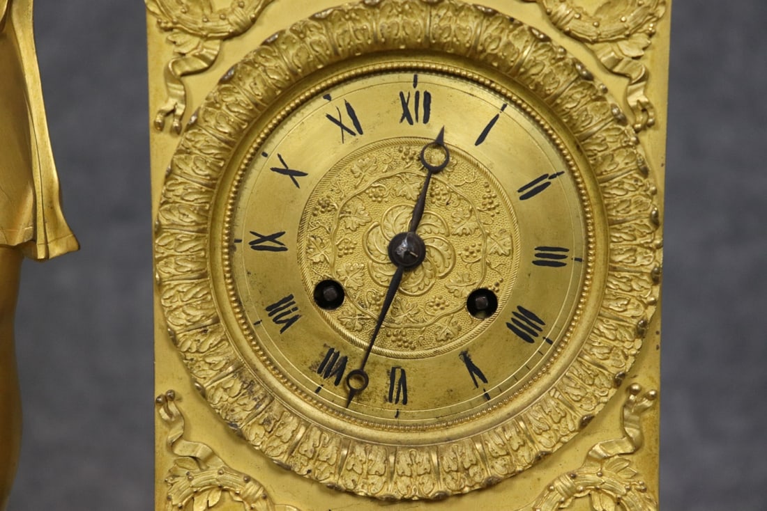 BRONZE FIGURAL EMPIRE CLOCK - 3