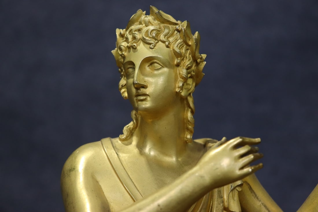 BRONZE FIGURAL EMPIRE CLOCK - 4