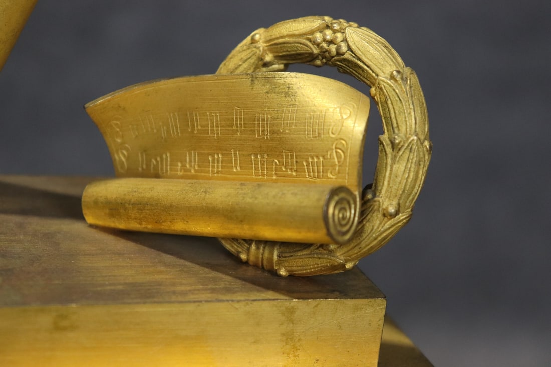 BRONZE FIGURAL EMPIRE CLOCK - 5