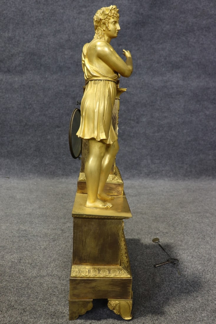 BRONZE FIGURAL EMPIRE CLOCK - 7