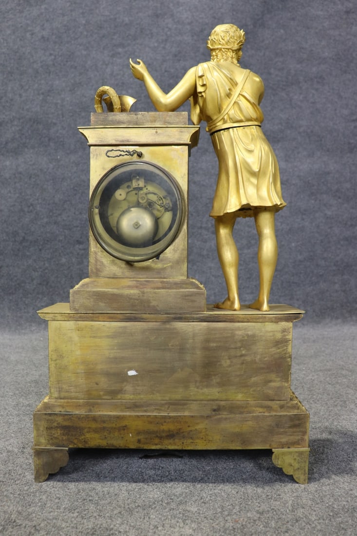 BRONZE FIGURAL EMPIRE CLOCK - 8