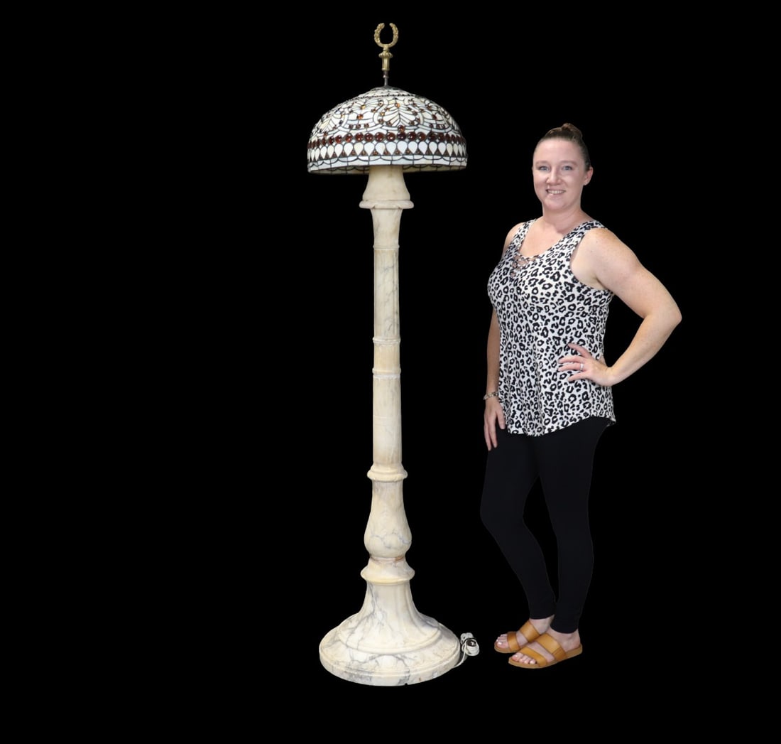 MARBLE FLOOR LAMP WITH SHADE (1 of 15)