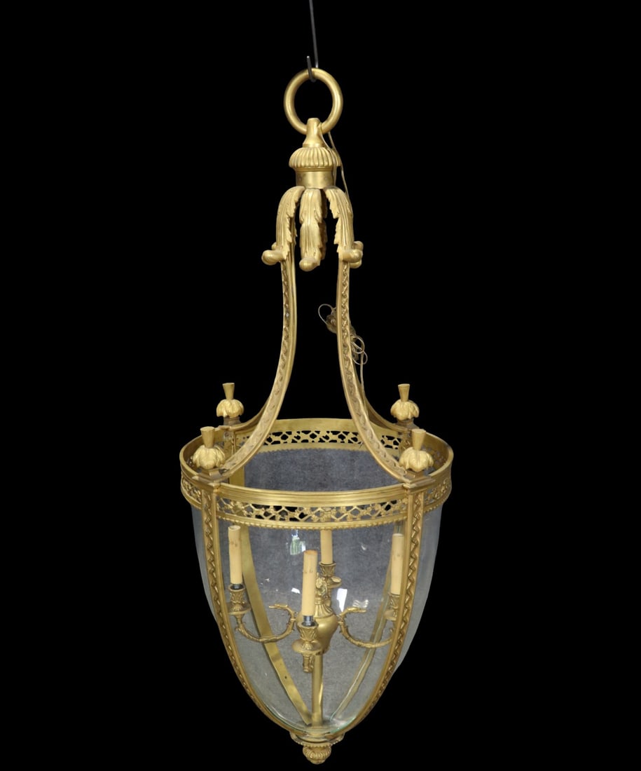 LOUIS XVI STYLE BRASS LANTERN (1 of 9)