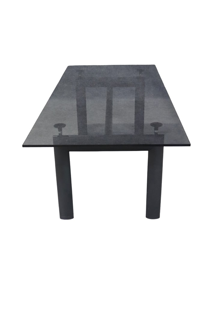 SIGNED CASSINA SMOKED GLASS DINING TABLE (1 of 9)