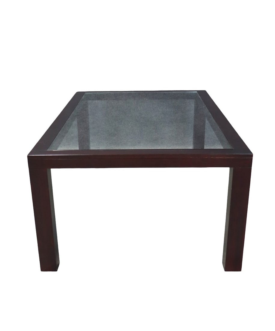 MID CENTURY MODERN GLASS TOP DINING TABLE (1 of 8)