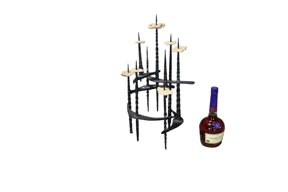 DAVID PALOMBO STYLE WROUGHT IRON & STONE SCULPTURE (1 of 9)