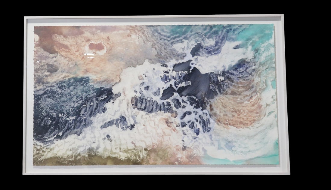 SIGNED M. TSENG YU ABSTRACT WATERCOLOR