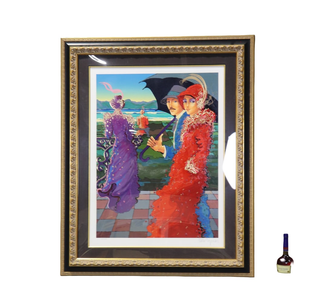 SIGNED OTTO AGUIAR PRINT"ANTANZIO BEACH"