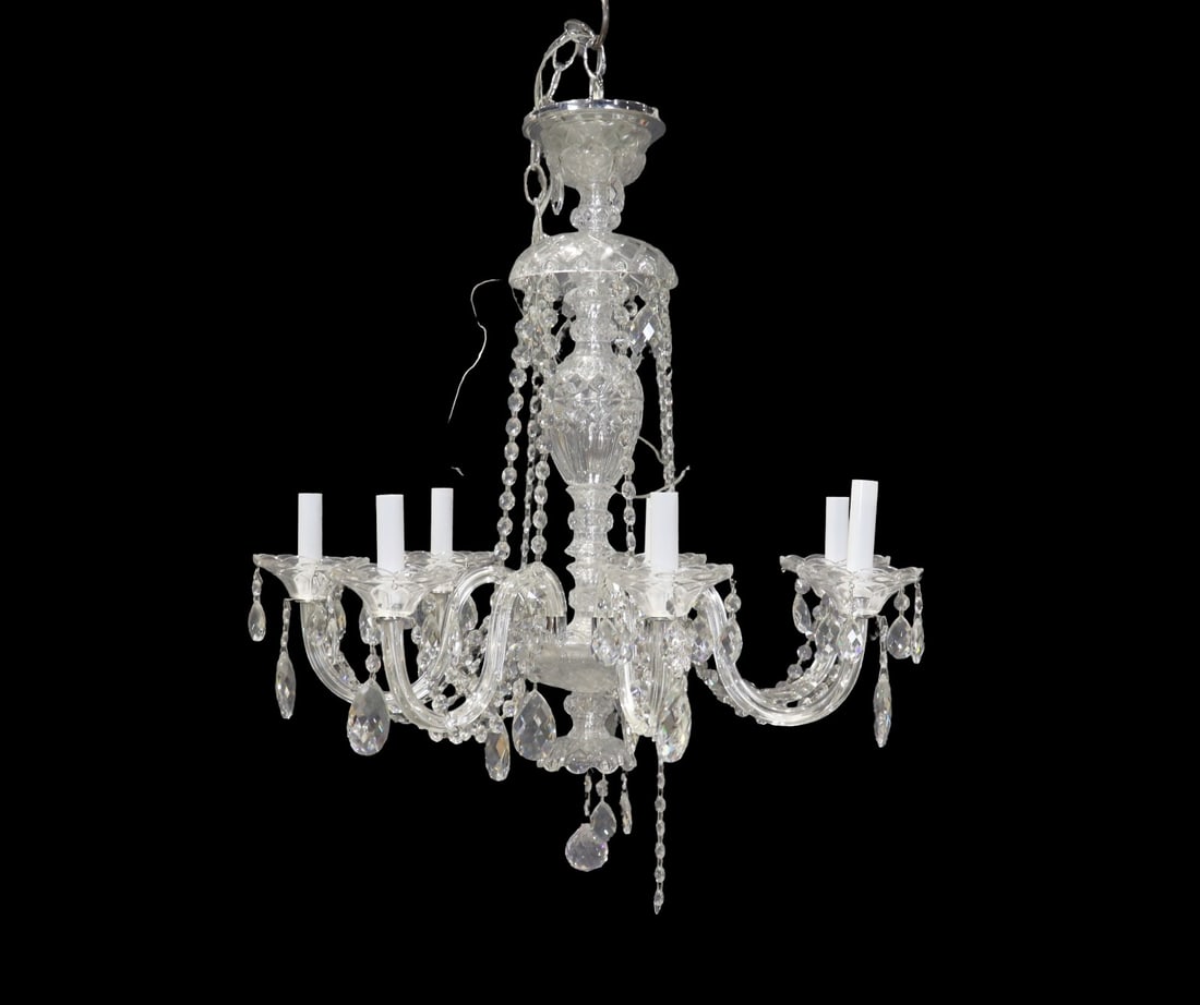 SCHONBEK CRYSTAL & STERLING CHANDELIER