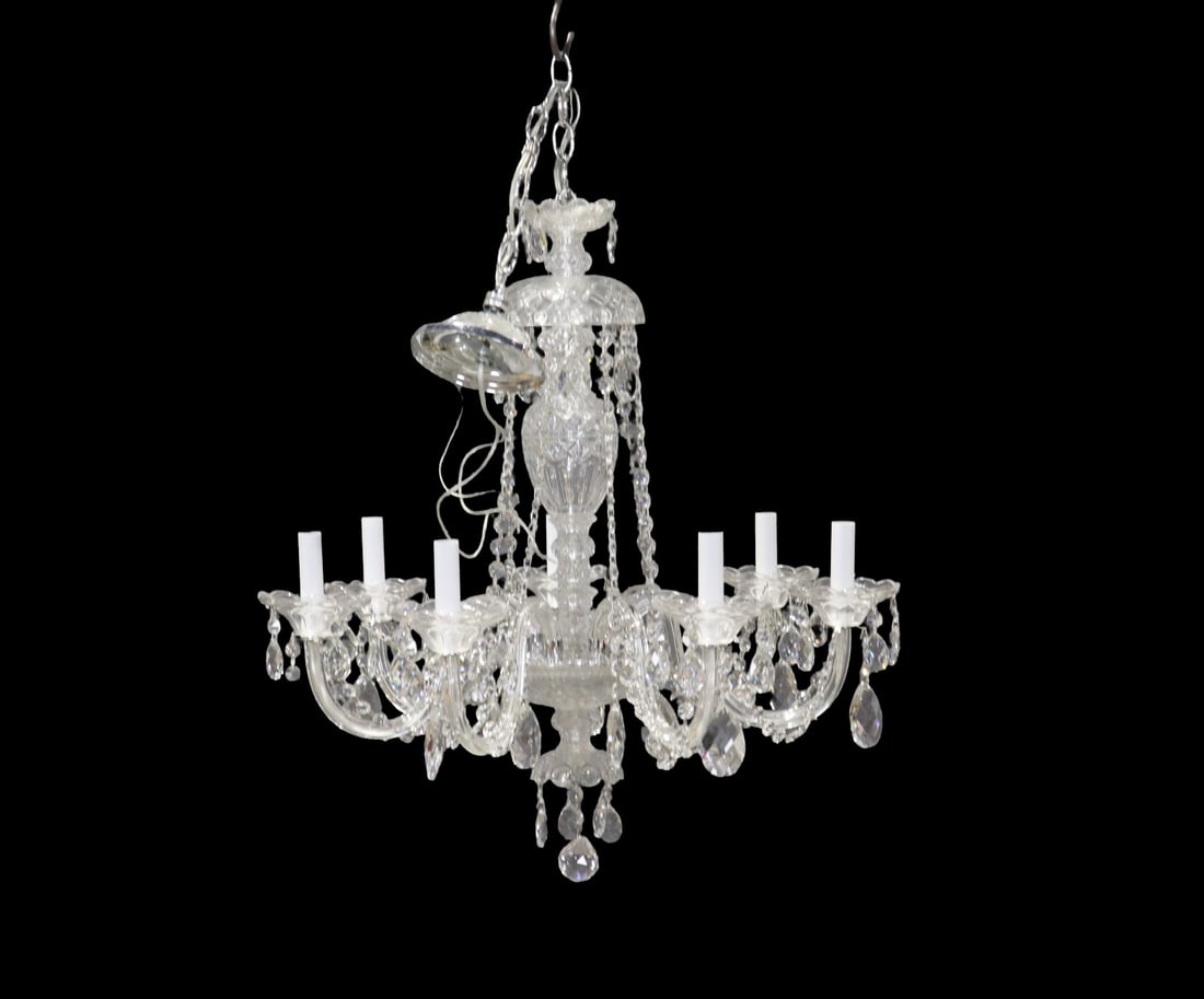 SCHONBEK CRYSTAL & STERLING CHANDELIER