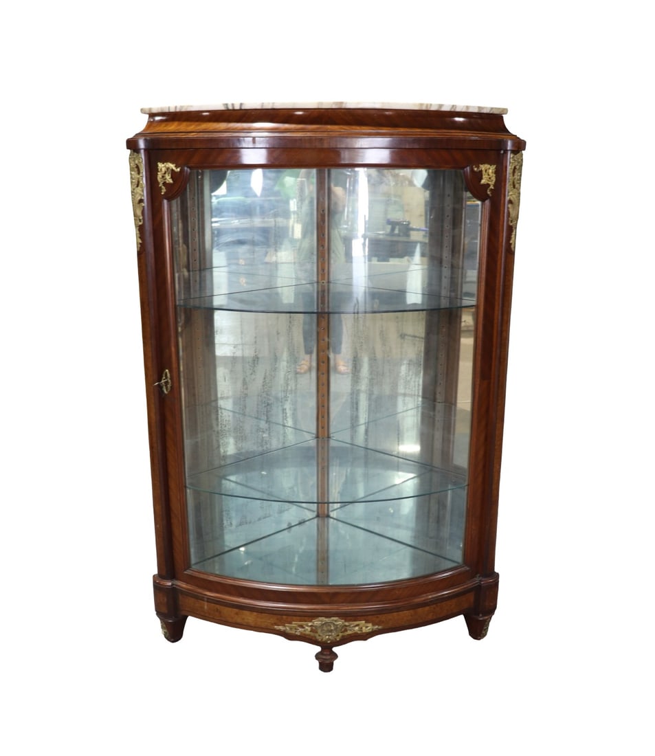 MARBLE TOP CORNER CABINET (1 of 15)