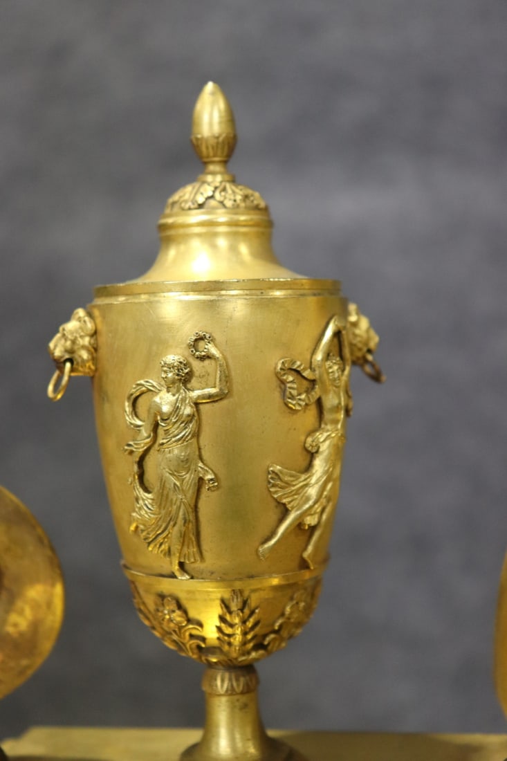 BRONZE EMPIRE FRENCH CLOCK - 12