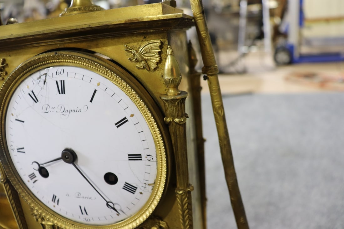 BRONZE EMPIRE FRENCH CLOCK - 16