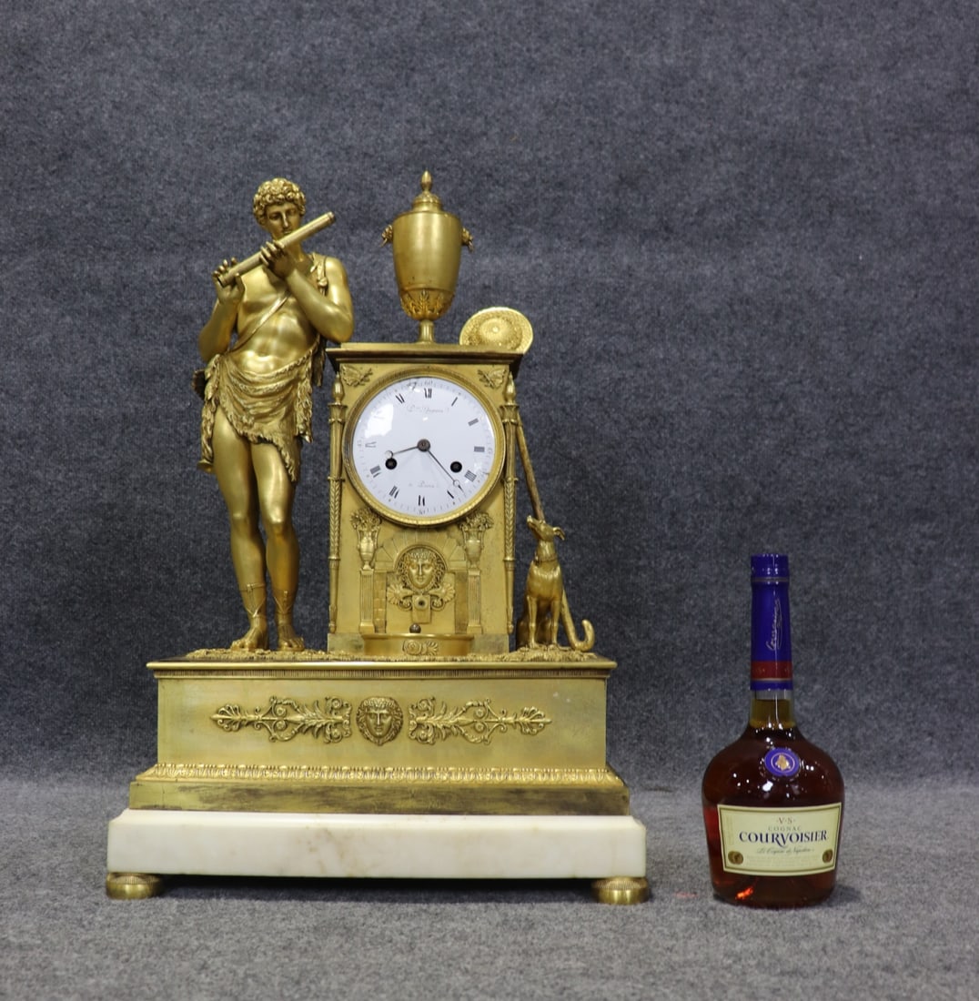 BRONZE EMPIRE FRENCH CLOCK - 2