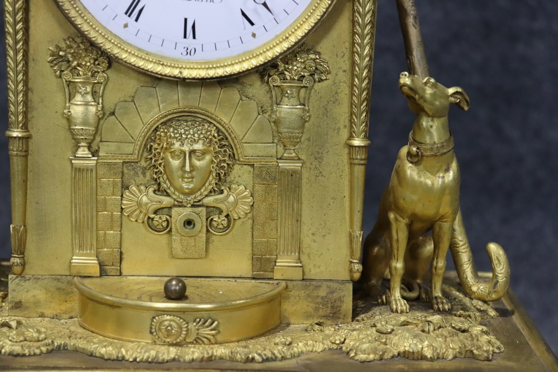 BRONZE EMPIRE FRENCH CLOCK - 4