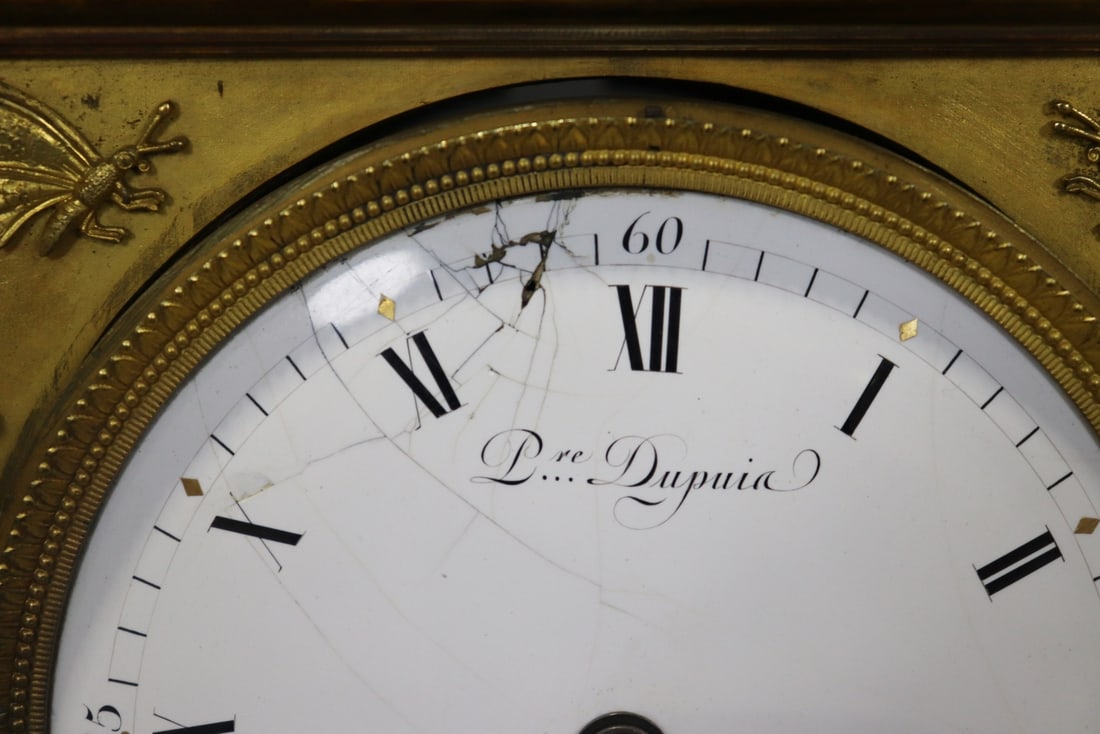BRONZE EMPIRE FRENCH CLOCK - 7
