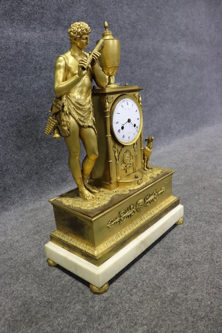 BRONZE EMPIRE FRENCH CLOCK - 9