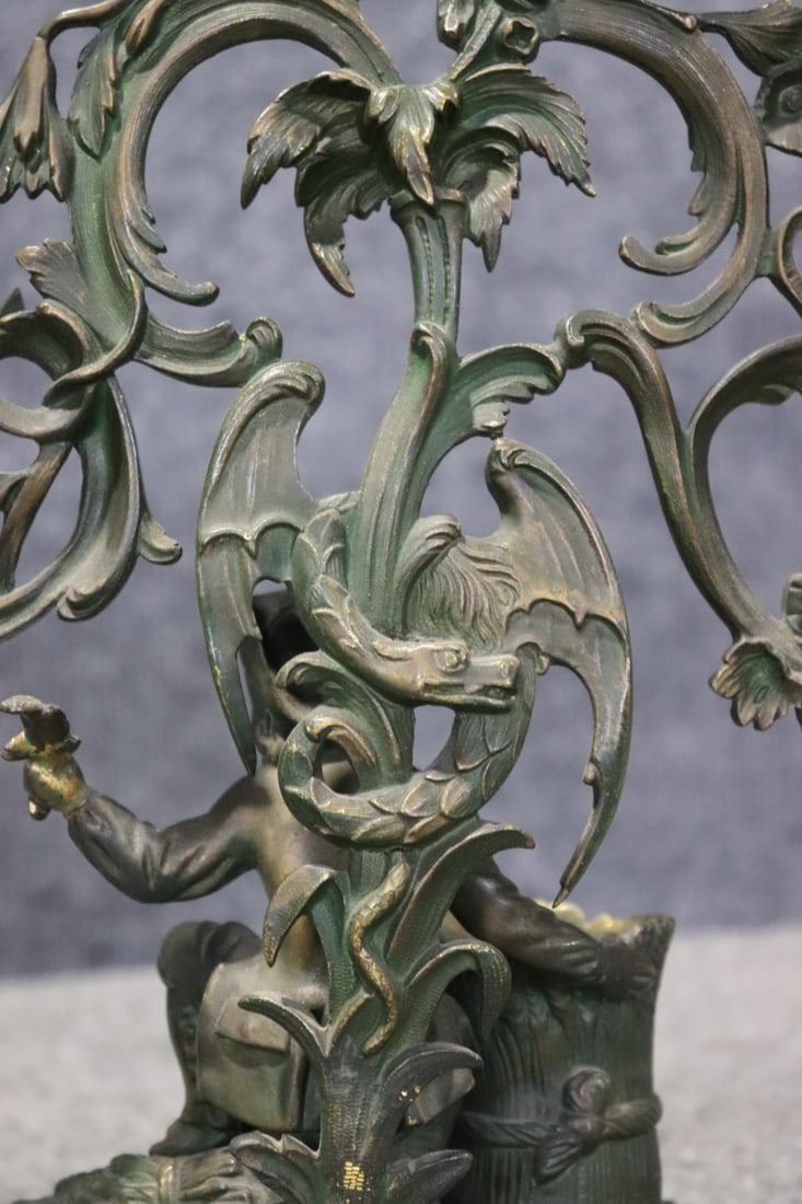 PAIR FIGURAL 3 LIGHT CANDELABRAS - 8