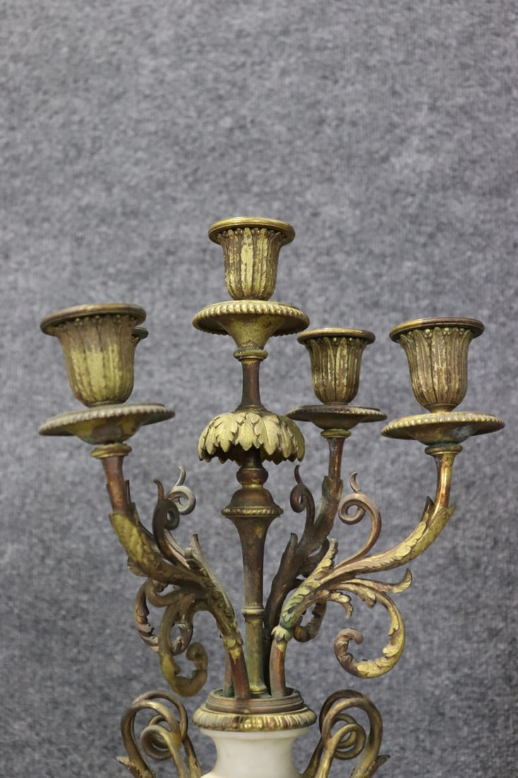 PAIR 5 LIGHT FIGURAL CANDELABARS - 6