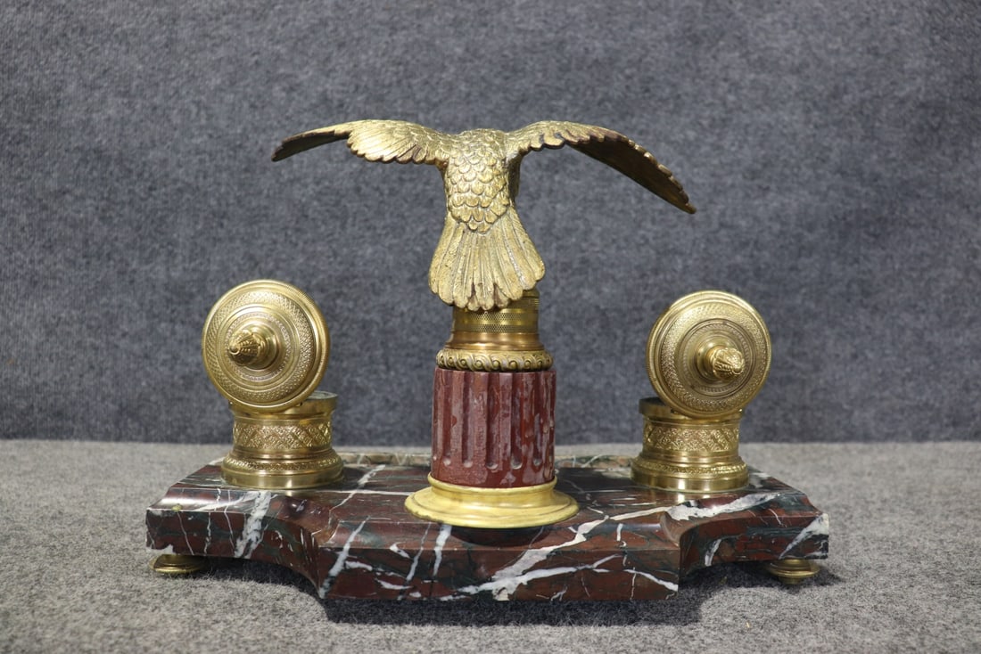 MARBLE INKWELL WITH EAGLE - 5