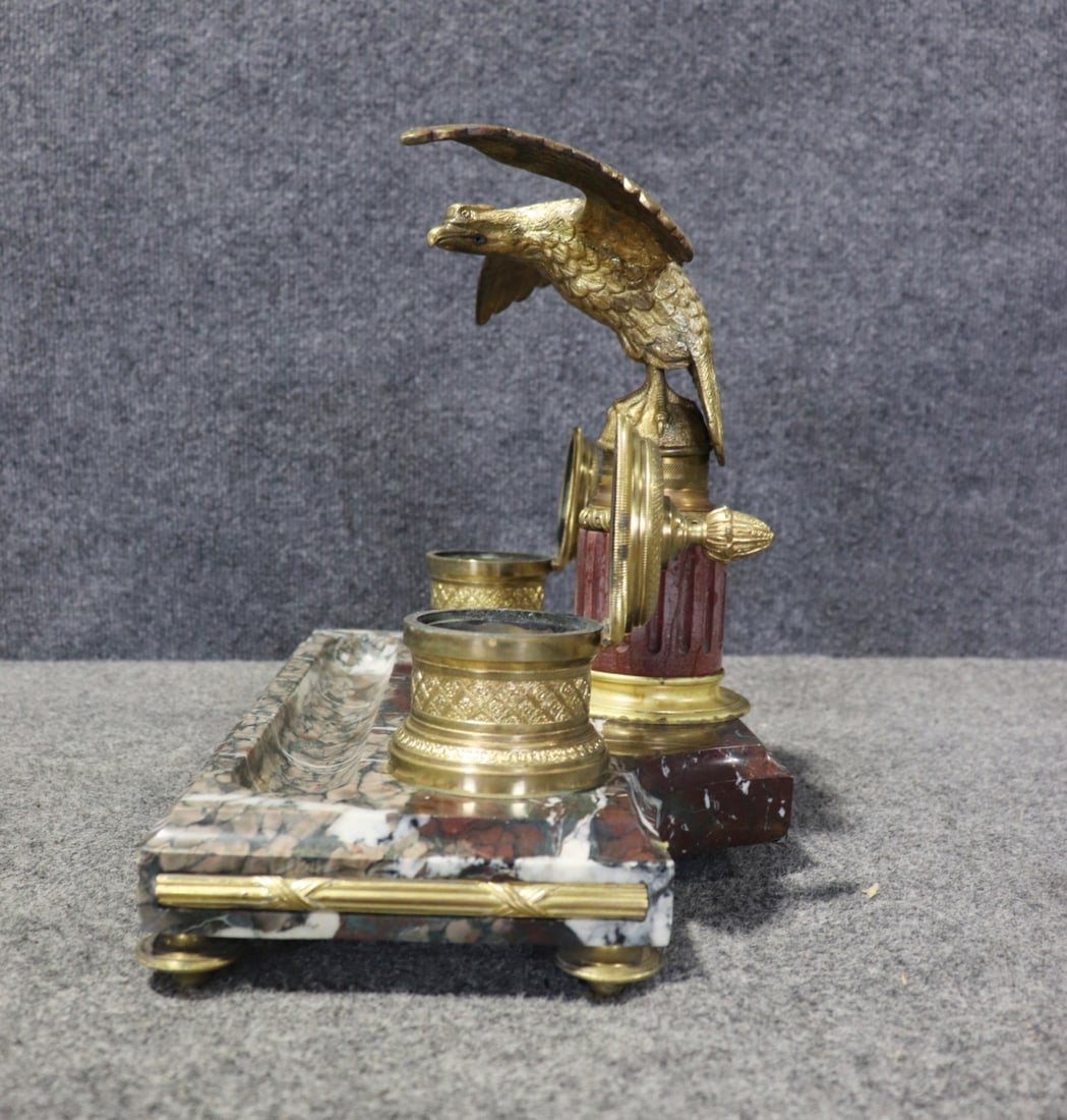 MARBLE INKWELL WITH EAGLE - 6