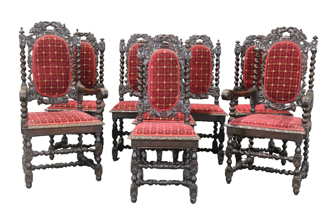 8 CARVED DINING CHAIRS (1 of 13)