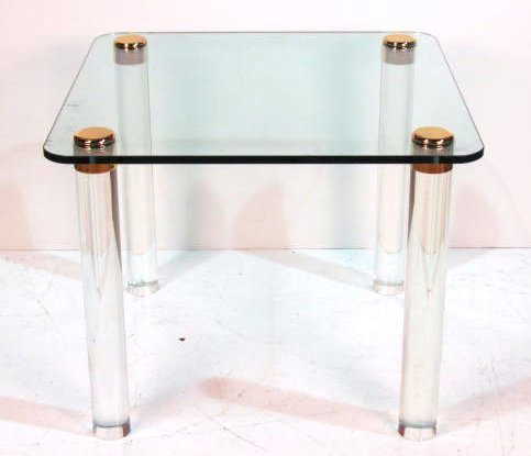 Karl Springer Gl Lucite Card Table
