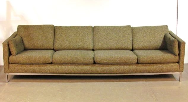 FLORENCE KNOLL 4 CUSHION SOFA: Very good condition. 29"h. x 107"w. x 34"d.