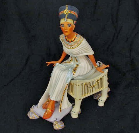 CYBIS PORCELAIN FIGURINE of NEFERTITI: Very good condition. 12 1/2"h. x 9"w