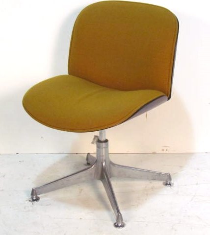 ICO PARISI MIM ROMA DESK CHAIR: Rosewood on metal base. 32 1/2"h. x 21"w. x 25"d.