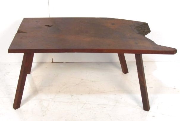 NAKASHIMA STYLE COFFEE TABLE: Good condition. 18 1/2"h. x 40"w. x 20"d.