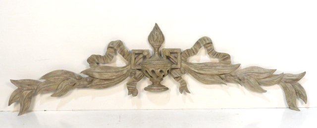 JOHN RICHARDS 80" FRENCH STYLE WOOD WALL CARVING: Very good condition. 26"h. x 80"w.