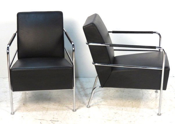 Pair GUNILLA ALLARD for LAMMHULTS SWEDISH CINEMA LOUNGE: Very good condition. 30 3/4"h. x 22"w. x 29"d.