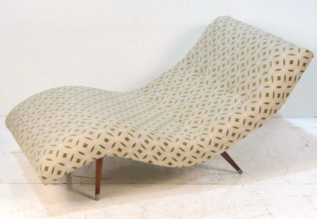ADRIAN PEARSALL WAVE CHAISE LOUNGE: Good condition. 24"h. x 65 1/2"w. x 37"d.