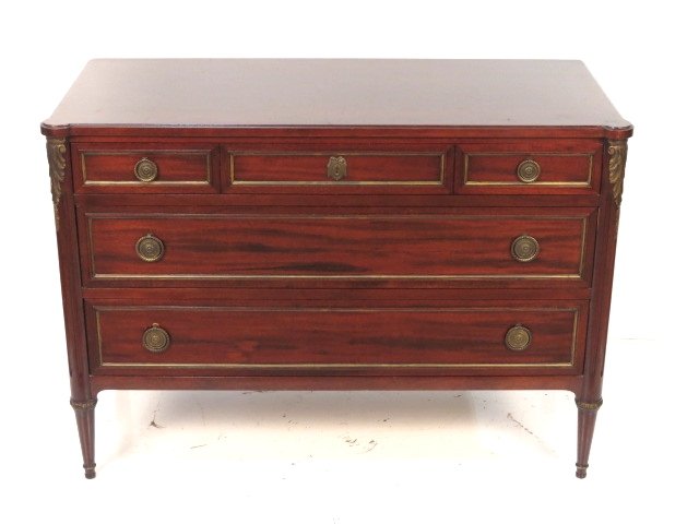 JOHN WIDDICOMB DIRECTOIRE STYLE COMMODE: Very good condition. 34"h. x 47 1/2"w. x 21 1/2"d.
