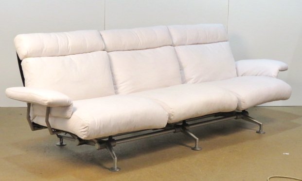 ANDREAS STORIKO for B & B ITALIA HAPPY HOUR SOFA: Designed by Andreas Storiko. Light stain on one cushion. Very good condition. 24 1/4"h. x 102"w. x 33 1/2"d.