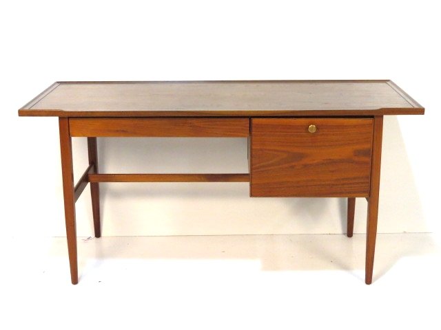 KIP STEWART MODERN WALNUT DESK: Very good condition. 29 1/4"h. x 60"w. x 24"d.