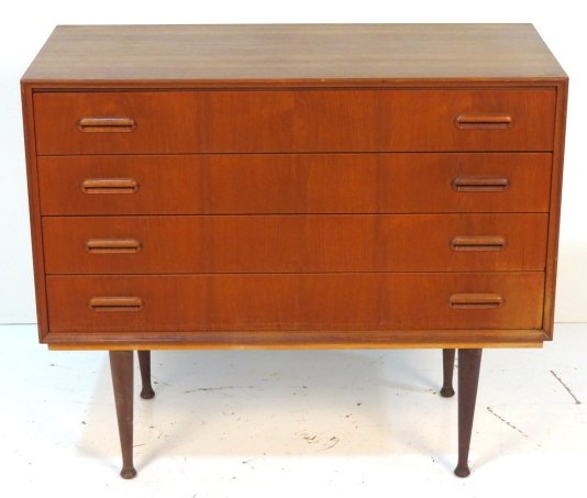 DANISH MODERN TEAK CHEST: Very good condition. 33 1/2"h. x 39 1/2"w. x 17 3/4"d.