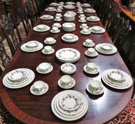 250 pc. SET of ROYAL WORCESTER BACCHANAL DINNERWARE: Large set of Royal Worcester dining set.