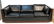 MID CENTURY MODERN ROSEWOOD & BLACK VINYL SOFA