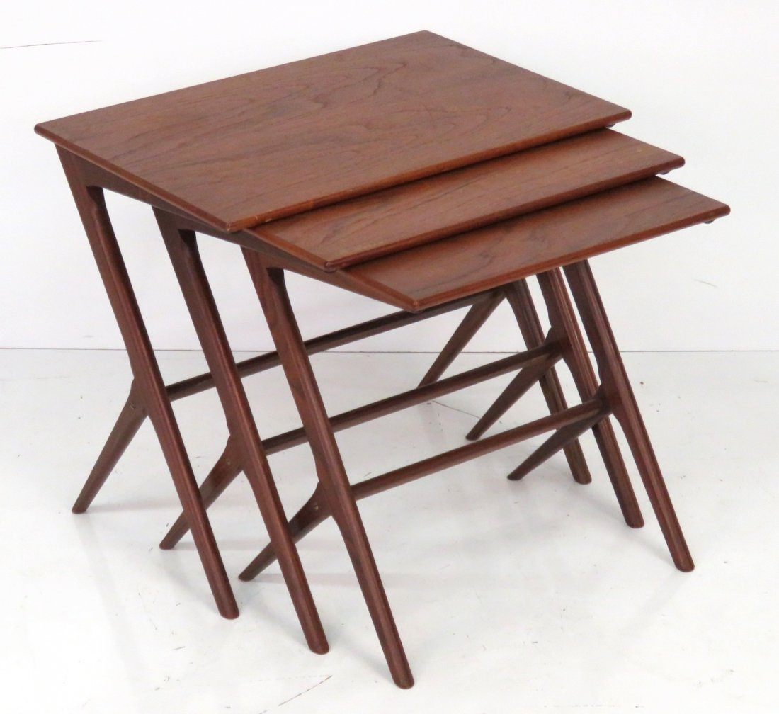 DANISH MODERN TEAK NESTING TABLES (1 of 4)