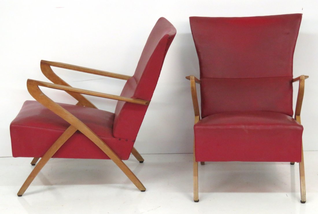 Pair ITALIAN MODERN LOUNGE CHAIRS (1 of 7)