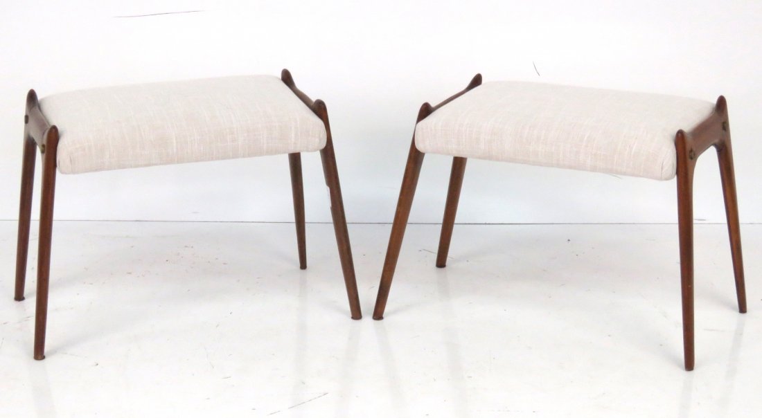 Pair DANISH MODERN STOOLS (1 of 2)