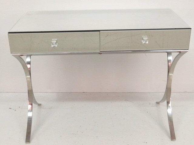 MODERN DESIGN MIRRORED CHROME LEG DESK (1 of 4)