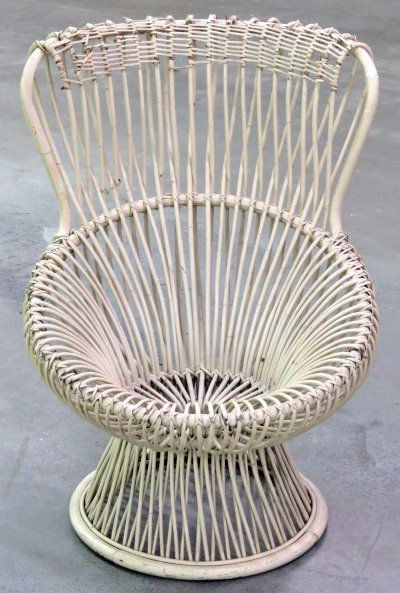 MARGHERITA ALBINI ITALIAN MODERN WICKER CHAIR (1 of 4)