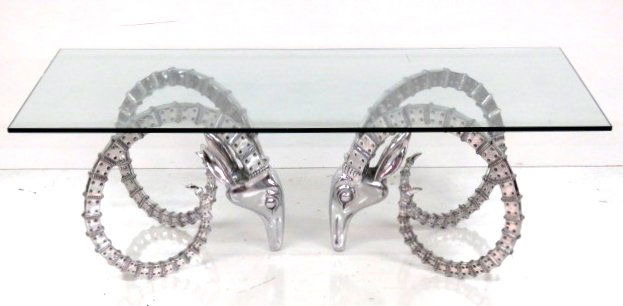 CHERVET STYLE GAZELLE HEAD COFFEE TABLE (1 of 5)