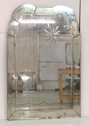 64"x 42" DISTRESSED SILVERED MIRROR (1 of 6)