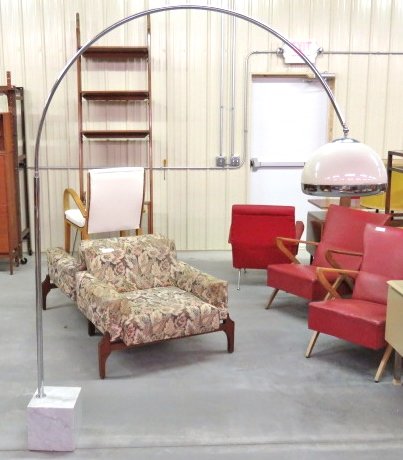 GUZZINI ITALIAN CHROME ARC FLOOR LAMP (1 of 6)