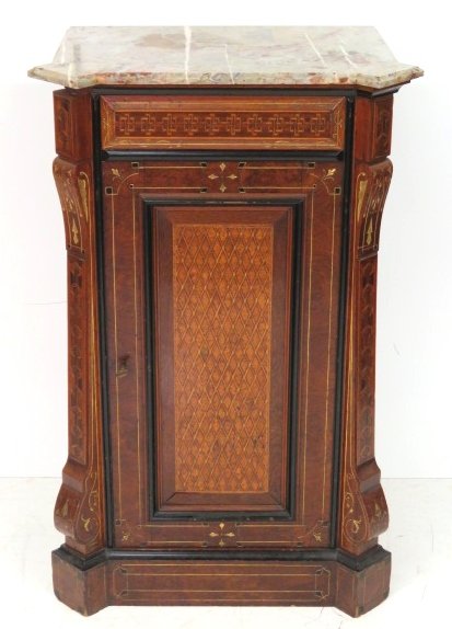 AMERICAN AESTHETIC VICTORIAN INLAID PARLOR CABINET (1 of 7)