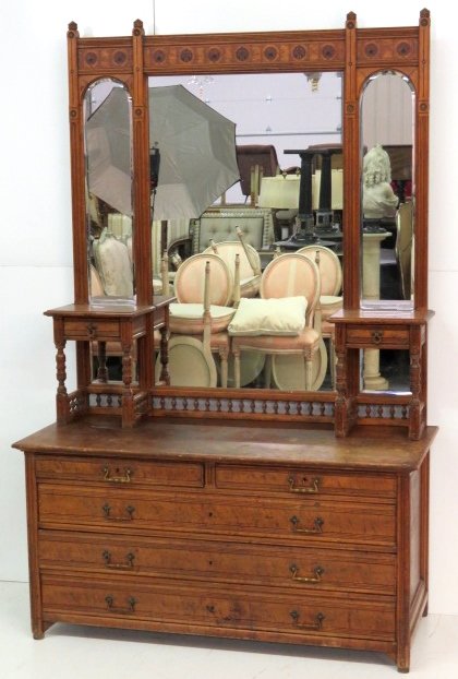 HERTER BROTHERS VICTORIAN AESTHETIC DRESSER w/ MIRROR (1 of 8)